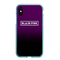 Чехол iPhone XS Max матовый Black Pink: Violet Gradient