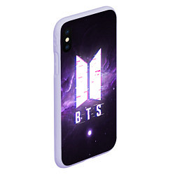 Чехол iPhone XS Max матовый BTS: Violet Space, цвет: 3D-светло-сиреневый — фото 2