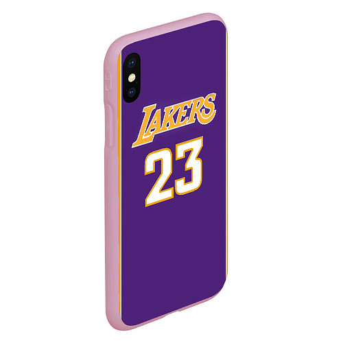 Чехол iPhone XS Max матовый NBA Lakers 23 / 3D-Розовый – фото 2