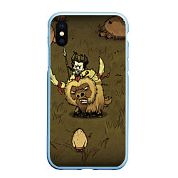 Чехол iPhone XS Max матовый Wild Wilson, цвет: 3D-голубой