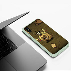 Чехол iPhone XS Max матовый Wild Wilson, цвет: 3D-салатовый — фото 2