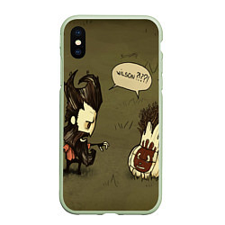 Чехол iPhone XS Max матовый Wilson outcast, цвет: 3D-салатовый