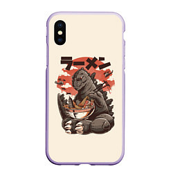 Чехол iPhone XS Max матовый Godzilla Eat