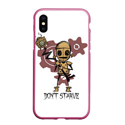 Чехол iPhone XS Max матовый Don't Starve: WX-78, цвет: 3D-малиновый