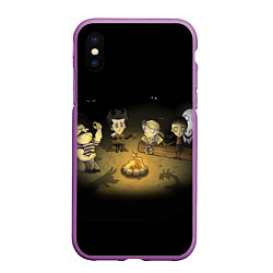 Чехол iPhone XS Max матовый Don’t Starve campfire
