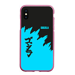 Чехол iPhone XS Max матовый GODZILLA, цвет: 3D-малиновый