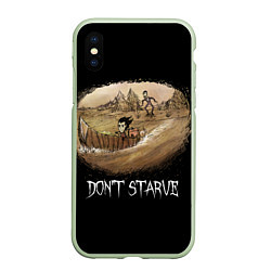 Чехол iPhone XS Max матовый Don't starve stories, цвет: 3D-салатовый