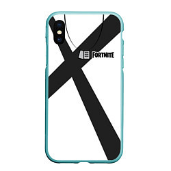Чехол iPhone XS Max матовый Fortnite: Гренадёр, цвет: 3D-мятный