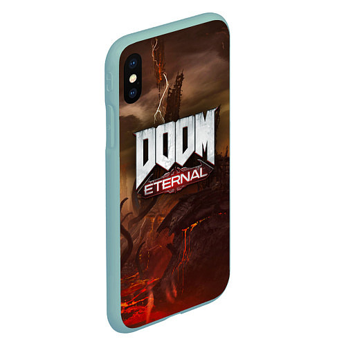 Чехол iPhone XS Max матовый DOOM: Eternal / 3D-Мятный – фото 2