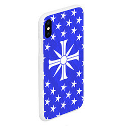 Чехол iPhone XS Max матовый Far Cry 5: Blue Cult Symbol, цвет: 3D-белый — фото 2