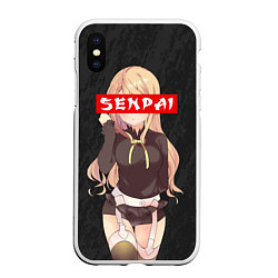 Чехол iPhone XS Max матовый Senpai Baby, цвет: 3D-белый