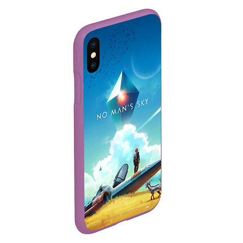 Чехол iPhone XS Max матовый No Man’s Sky: Atlas Rises / 3D-Фиолетовый – фото 2