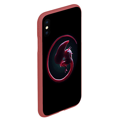 Чехол iPhone XS Max матовый Alien Inside / 3D-Красный – фото 2