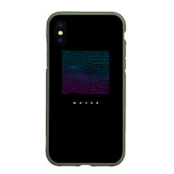 Чехол iPhone XS Max матовый Neon WAVES