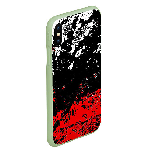 Чехол iPhone XS Max матовый Брызги красок / 3D-Салатовый – фото 2