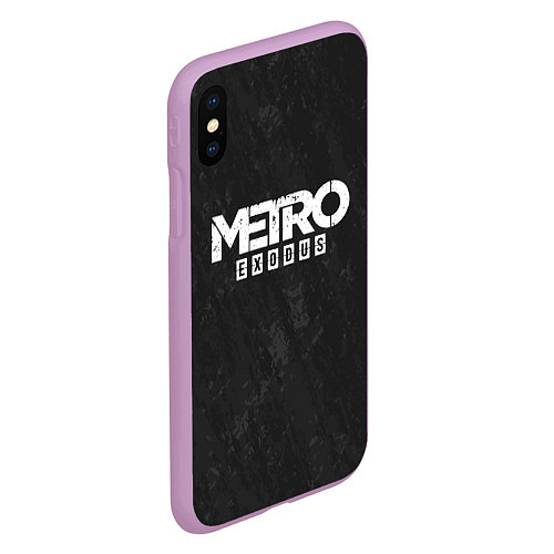 Чехол iPhone XS Max матовый Metro Exodus: Space Grey / 3D-Сиреневый – фото 2