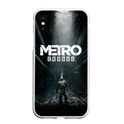 Чехол iPhone XS Max матовый Metro Exodus, цвет: 3D-белый