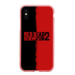Чехол iPhone XS Max матовый RDD 2: Black & Red