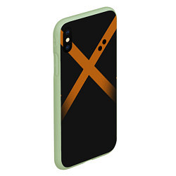 Чехол iPhone XS Max матовый KATSUKI BAKUGOU полосы, цвет: 3D-салатовый — фото 2