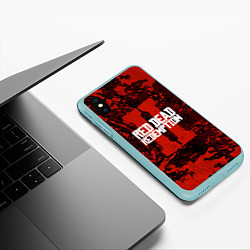 Чехол iPhone XS Max матовый Red Dead Redemption: Part II, цвет: 3D-мятный — фото 2