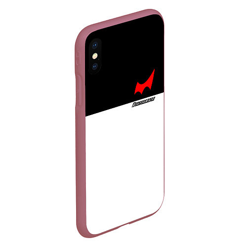 Чехол iPhone XS Max матовый MONOKUMA SCHOOL ФОРМА / 3D-Малиновый – фото 2