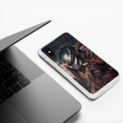 Чехол iPhone XS Max матовый Merciless Predator, цвет: 3D-белый — фото 2