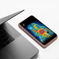 Чехол iPhone XS Max матовый Predator Vision, цвет: 3D-коричневый — фото 2