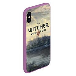 Чехол iPhone XS Max матовый The Witcher 3: Wild Hunt, цвет: 3D-фиолетовый — фото 2