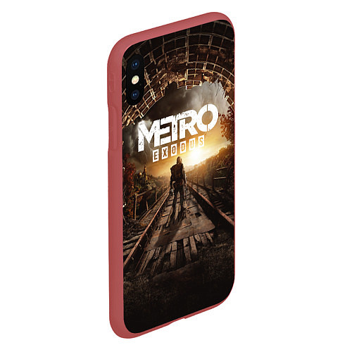 Чехол iPhone XS Max матовый Metro Exodus: Sunset / 3D-Красный – фото 2