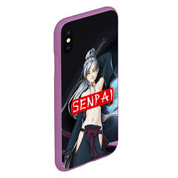 Чехол iPhone XS Max матовый Senpai Goddess, цвет: 3D-фиолетовый — фото 2