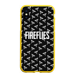 Чехол iPhone XS Max матовый Fireflies, цвет: 3D-желтый