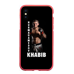 Чехол iPhone XS Max матовый Хабиб: Дагестанский борец