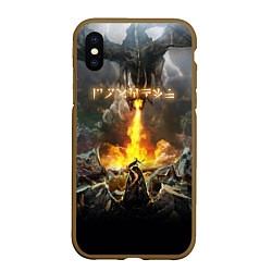 Чехол iPhone XS Max матовый TES: Dragon Flame