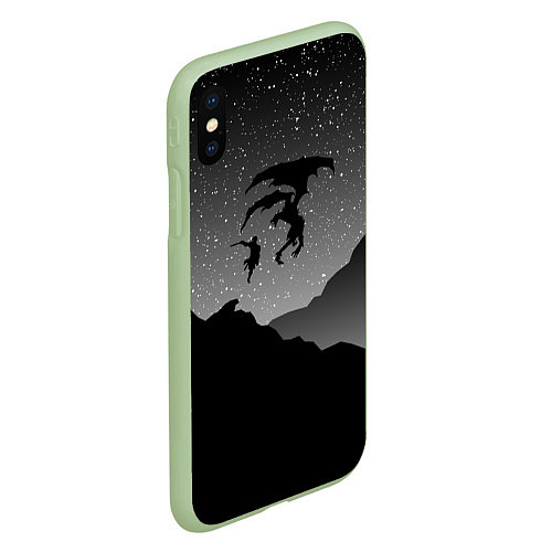 Чехол iPhone XS Max матовый TES: Nightmare / 3D-Салатовый – фото 2