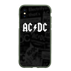 Чехол iPhone XS Max матовый AC/DC: Black Rock