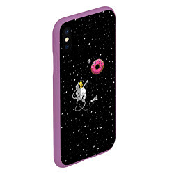 Чехол iPhone XS Max матовый Homer Spaceman, цвет: 3D-фиолетовый — фото 2