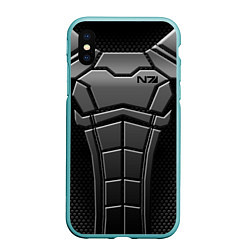 Чехол iPhone XS Max матовый Soldier N7, цвет: 3D-мятный