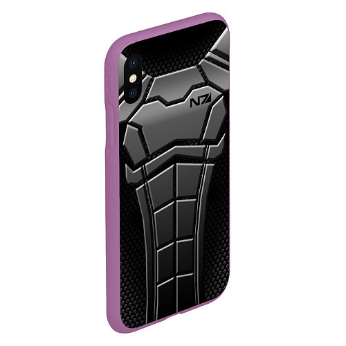 Чехол iPhone XS Max матовый Soldier N7 / 3D-Фиолетовый – фото 2