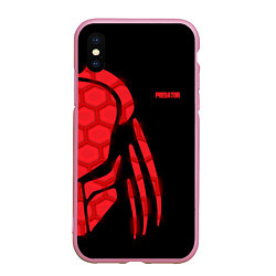 Чехол iPhone XS Max матовый Predator: Red Light, цвет: 3D-розовый