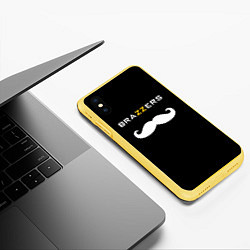 Чехол iPhone XS Max матовый BRAZZERS, цвет: 3D-желтый — фото 2