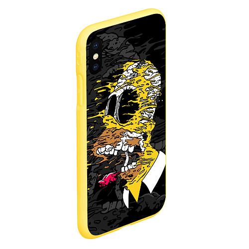 Чехол iPhone XS Max матовый Liquid Homer / 3D-Желтый – фото 2