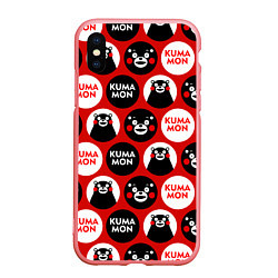 Чехол iPhone XS Max матовый Kumamon Pattern, цвет: 3D-баблгам