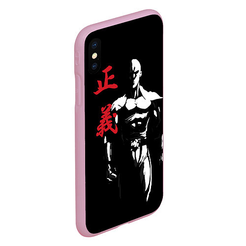 Чехол iPhone XS Max матовый Ok Hero / 3D-Розовый – фото 2