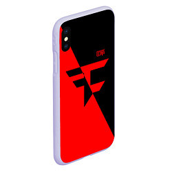 Чехол iPhone XS Max матовый FaZe Clan: Red & Black, цвет: 3D-светло-сиреневый — фото 2