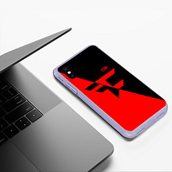 Чехол iPhone XS Max матовый FaZe Clan: Red & Black, цвет: 3D-светло-сиреневый — фото 2
