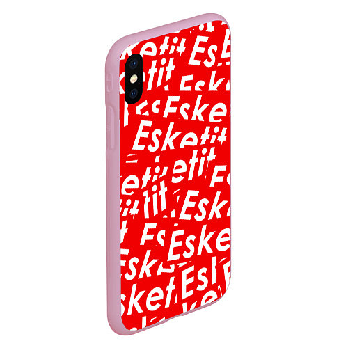 Чехол iPhone XS Max матовый Esketit Pattern / 3D-Розовый – фото 2