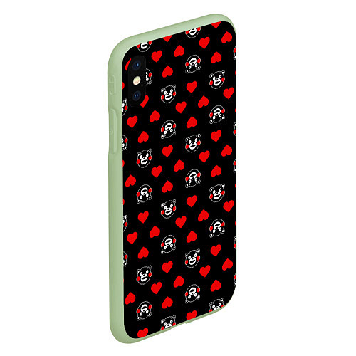 Чехол iPhone XS Max матовый Kumamon Love / 3D-Салатовый – фото 2