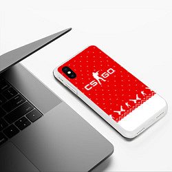 Чехол iPhone XS Max матовый Winter CS:GO, цвет: 3D-белый — фото 2