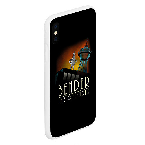 Чехол iPhone XS Max матовый Bender The Offender / 3D-Белый – фото 2