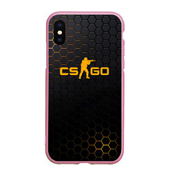 Чехол iPhone XS Max матовый CS:GO Carbon Style, цвет: 3D-розовый